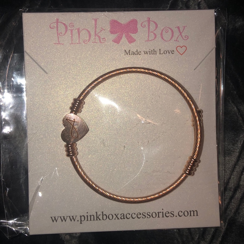 Rose gold bracelet letter “A”